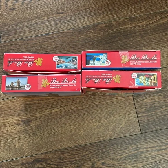 Set of 4 500 piece puzzles - Picture 2 of 2
